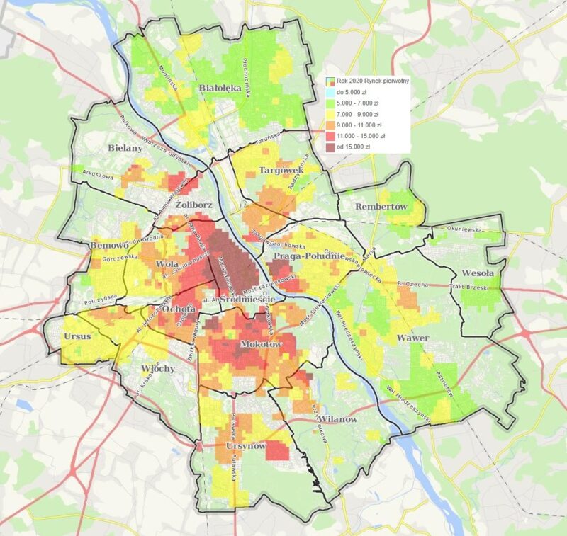 Najtańsze nowe mieszkania w Warszawie: mapa